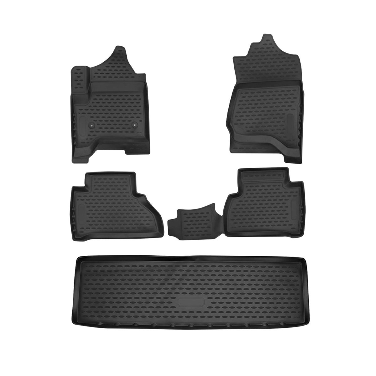 Cadillac Escalade 3D Floor-Trunk Mats - Omac - Black - '15-'20